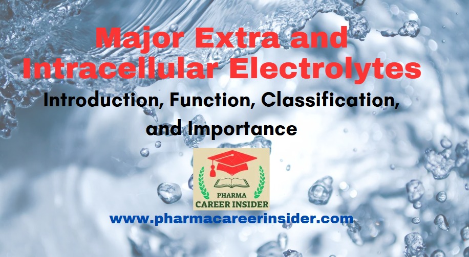 Major Extra and Intracellular Electrolytes: Functions and Importance